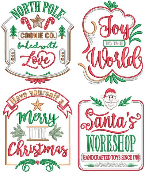 Farm Fresh Christmas 19 | Machine Embroidery Designs by JuJu