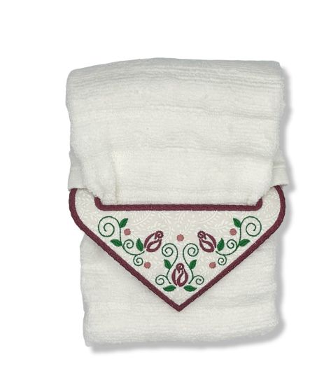 ITH Roses Wrap Around Towel Topper 2 | Machine Embroidery Designs by JuJu