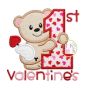 First Valentine's Applique | Machine Embroidery Designs by JuJu