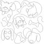 Puppy Faces Bones End to End Quilting Design | Machine Embroidery Designs by JuJu
