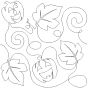 Jack-o-lanterns 1 End-to-End Quilting | Machine Embroidery Designs by JuJu