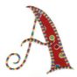 Curly Q Alphabet Applique Machine Embroidery Designs by JuJu 