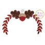 Acorn Oak Leaf Swag Applique | Machine Embroidery Designs by JuJu