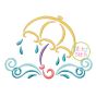 All Occasion Swirly Umbrella Embroidery | Machine Embroidery Designs by JuJu