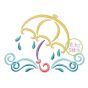 All Occasion Swirly Umbrella Embroidery | Machine Embroidery Designs by JuJu