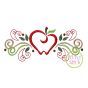Apple Flourish Embroidery | Machine Embroidery Designs by JuJu