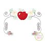 Apple Princess Frame Embroidery | Machine Embroidery Designs by JuJu