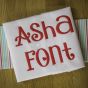 Asha Embroidery Font Machine Embroidery Designs by JuJu