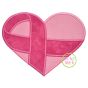 Awareness Ribbon Heart 2 Fabric Applique | Machine Embroidery Designs by JuJu