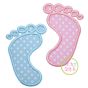 Baby Feet Applique | Machine Embroidery Designs by JuJu
