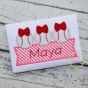 Baseball Bow Trio Banner Applique Design | Machine Embroidery Designs by JuJu