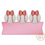 Baseball Bow Trio Banner Sketch Embroidery Design | Machine Embroidery Designs by JuJu