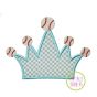 Baseball Crown Applique | Machine Embroidery Designs by JuJu