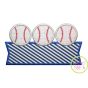 Baseball Trio Banner Applique Design | Machine Embroidery Designs by JuJu