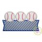 Baseball Trio Banner Applique Design | Machine Embroidery Designs by JuJu