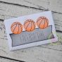 Basketball Trio Banner Sketch Embroidery Design | Machine Embroidery Designs by JuJu
