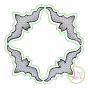 Bats Frame Sketch Embroidery | Machine Embroidery Designs by JuJu