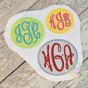 Beaded Oval Monogram Frame Applique | Machine Embroidery Designs by JuJu