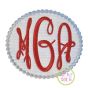 Beaded Oval Monogram Frame Applique | Machine Embroidery Designs by JuJu