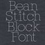 Bean Stitch Block Font Machine Embroidery Designs by JuJu