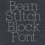 Bean Stitch Block Font Machine Embroidery Designs by JuJu