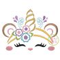 Bear Unicorn Horn Embroidery | Machine Embroidery Designs by JuJu