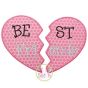 Best Friends Heart Applique | Machine Embroidery Designs by JuJu