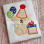 Birthday Bear Present Applique | Machine Embroidery Designs by JuJu