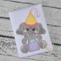 Birthday Elephant Girl Applique Design | Machine Embroidery Designs by JuJu