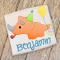 Birthday Triceratops Sketch | Machine Embroidery Designs by JuJu