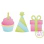 Birthday Trio Sketch Embroidery | Machine Embroidery Designs by JuJu