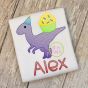 Birthday Velociraptor Sketch | Machine Embroidery Designs by JuJu