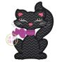 Black Cat Girl Applique | Machine Embroidery Designs by JuJu