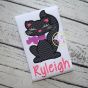 Black Cat Girl Applique | Machine Embroidery Designs by JuJu