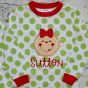 Snowflake Gingerbread Girl Applique | Machine Embroidery Designs by JuJu