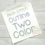 Brick House Two Color Bean Stitch Embroidery Font | Machine Embroidery Designs by JuJu