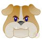 Bulldog Face Boy Sketch Embroidery | Machine Embroidery Designs by JuJu