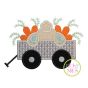 Bunny Carrot Wagon Applique Design | Machine Embroidery Designs by JuJu