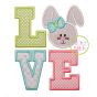 Itch 2 Stitch Bunny Love Applique Digital Embroidery Machine Designs by JuJu