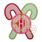 Double Christmas Candy Cane Monogram Applique Frame | Machine Embroidery Designs by JuJu