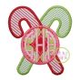 Double Christmas Candy Cane Monogram Applique Frame | Machine Embroidery Designs by JuJu