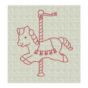 Carousel Horses Redwork Machine Embroidery Designs by JuJu
