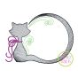 Cat Frame Sketch Embroidery | Machine Embroidery Designs by JuJu