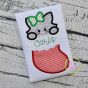 Cat in Stocking Girl Applique | Machine Embroidery Designs by JuJu