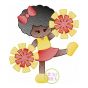 Cheerleader Kicking 2 Sketch | Machine Embroidery Designs by JuJu