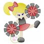 Cheerleader Kicking Sketch Embroidery | Machine Embroidery Designs by JuJu