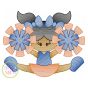 Cheerleader Splits Sketch Embroidery | Machine Embroidery Designs by JuJu