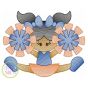 Cheerleader Splits Sketch Embroidery | Machine Embroidery Designs by JuJu