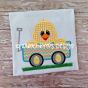 Chick In Wagon Applique | Machine Embroidery Designs by JuJu