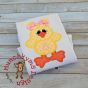 Chick Pigtails Applique | Machine Embroidery Designs by JuJu